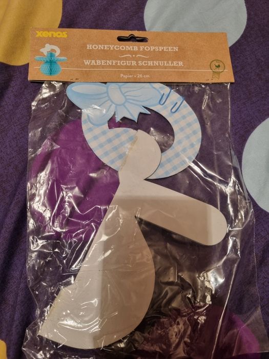 Decoratiune hartie biberon 26 cm