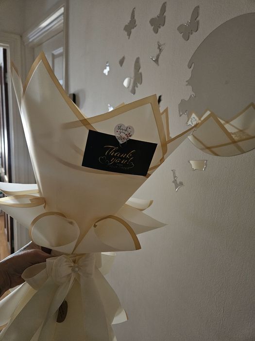 Satin flowers  handmade roses