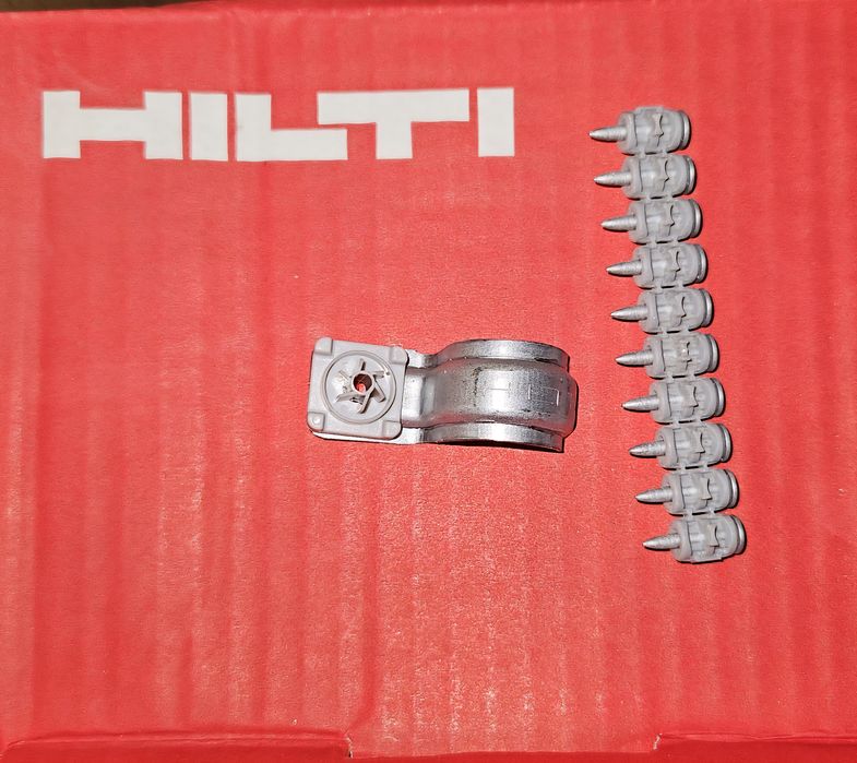 Cleme metalice de 20 mm și cuie Hilti de 17mm