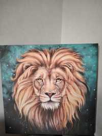 Продам картину льва  50×50см