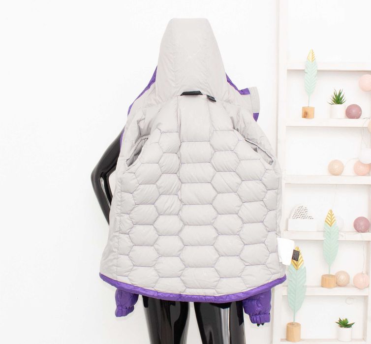 Marmot оригинално дамско яке пухено лилаво с качулка 800 пълнеж пух S