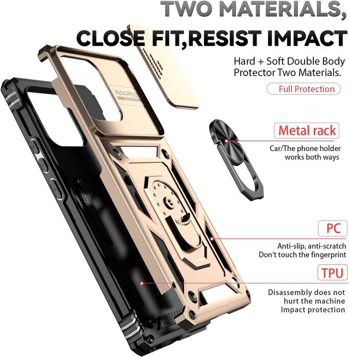 Husa hybrid Armor cu inel pentru Motorola G04 / G24 / Edge 40 Pro