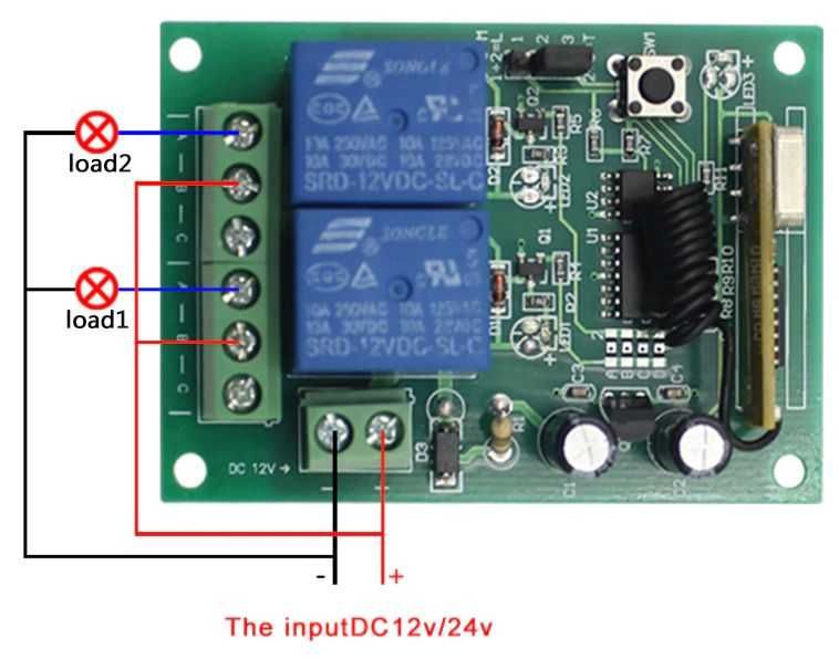 Releu Telecomanda 5-12-24-30-48-60V 2 canale automatizari usi porti