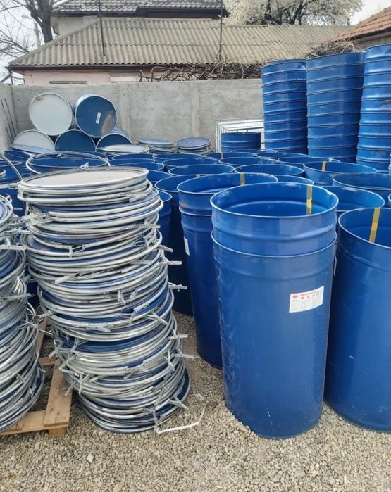 Butoaie Cereale tabla 220 litri cu capac și colier fixare