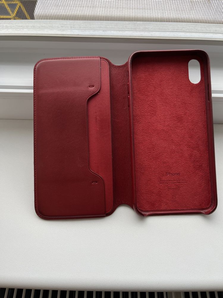 Husa Originala Piele Naturala Folio Apple - iPhone XS Max, R