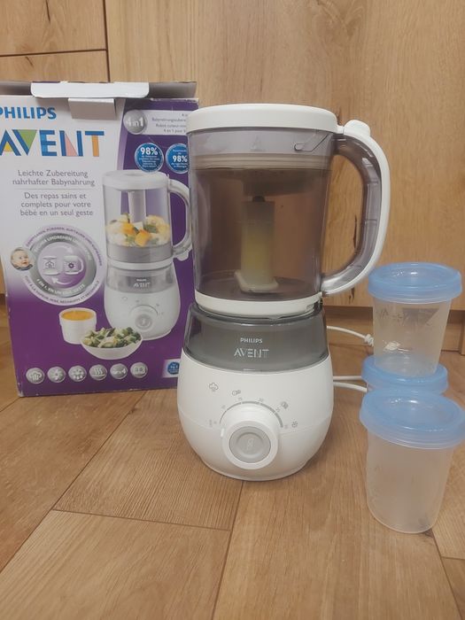 Уред за бебешки пюрета , готвене на пара Philips Avent 4в1
