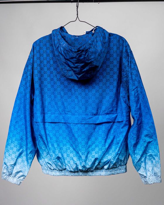 Яке Gucci Printed Technical Poplin Zip Jacket – Gradient Blue