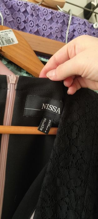 Rochie bodyicon office NISSA 36 roz pal si sacou negru