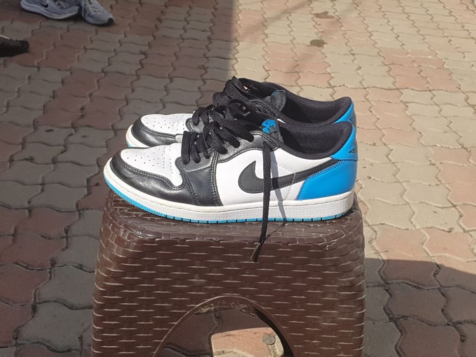 Nike Air Jordan 1 Retro Low OG Black Dark Powder Blue (mărimea 41)