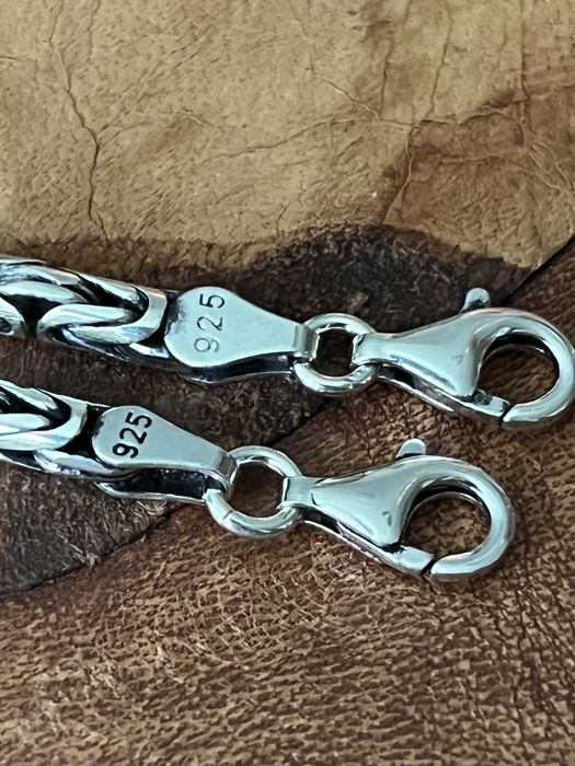 Lanț argint bărbătesc bizantin/king