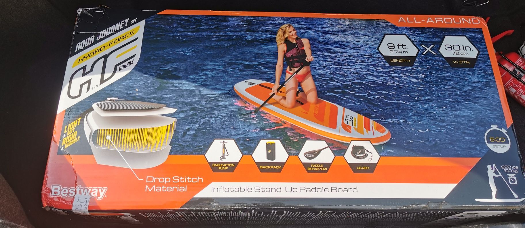 Paddleboard nou placa surf gonflabila cu pompa, accesorii si geanta vo