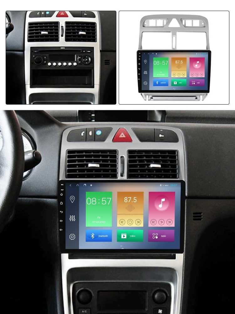 Navigatie Peugeot 307, 9 Inch, 2GB RAM 32GB ROM, Android 13