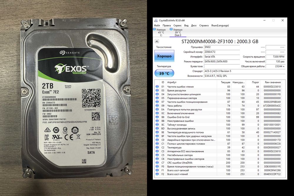 Продам б.у. HDD жесткие диски 500GB / 1TB / 2TB / 4TB