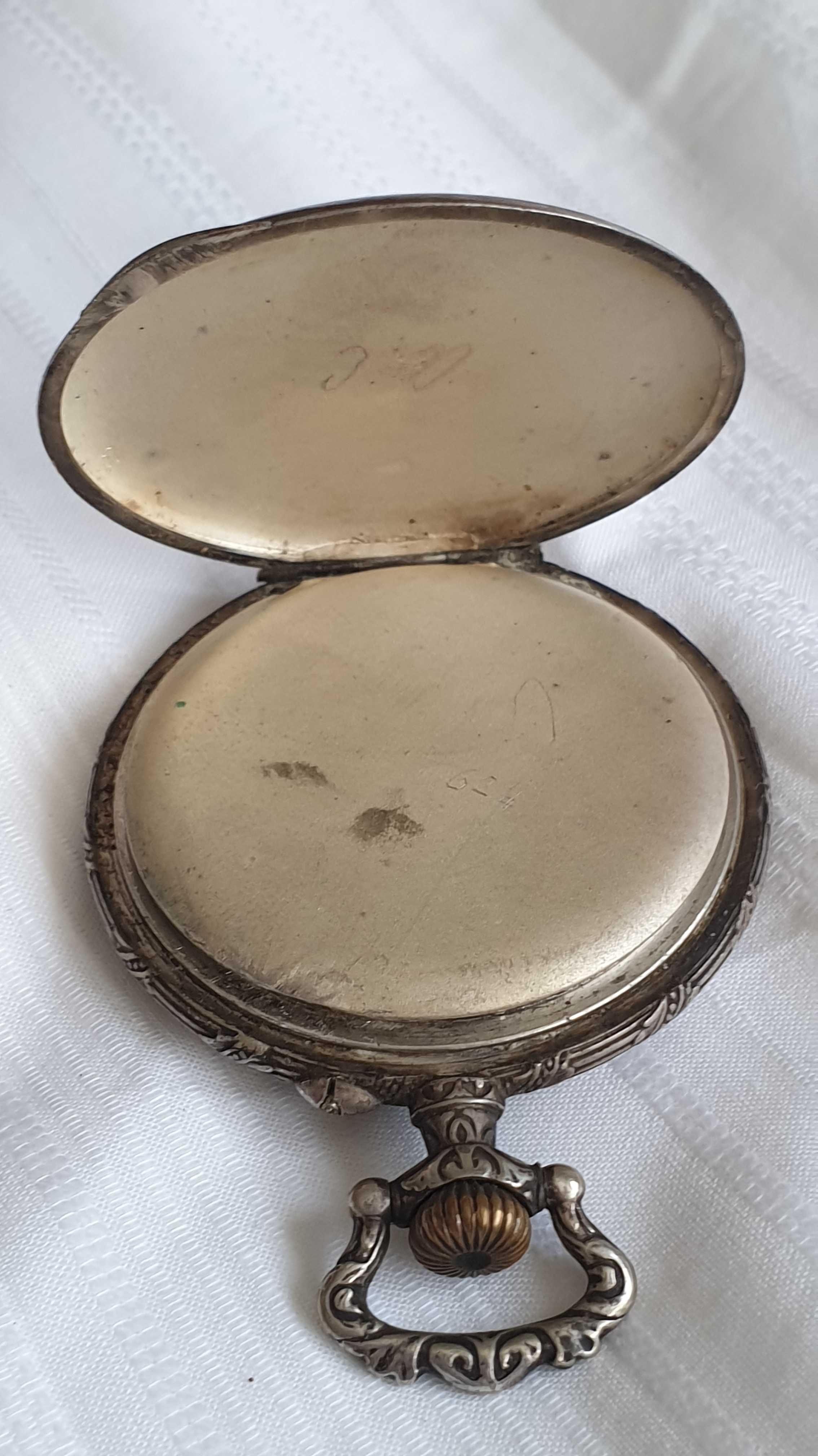 Швейцарски уникален джобен часовник с 24-часов циферблат, около 1905
