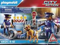 Set Playmobil City Action - Blocaj rutier al politiei, 48 piese