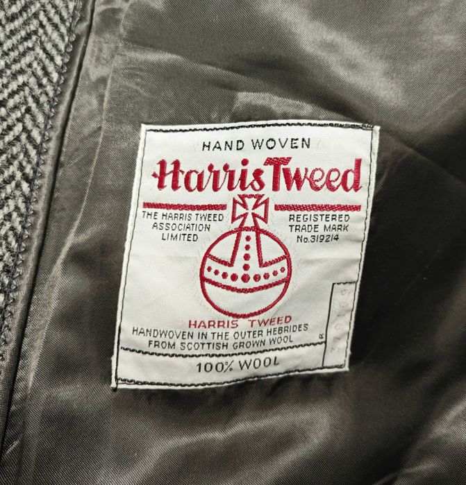 Odermark Harris Tweed Мъжко вълнено палто Размер 52