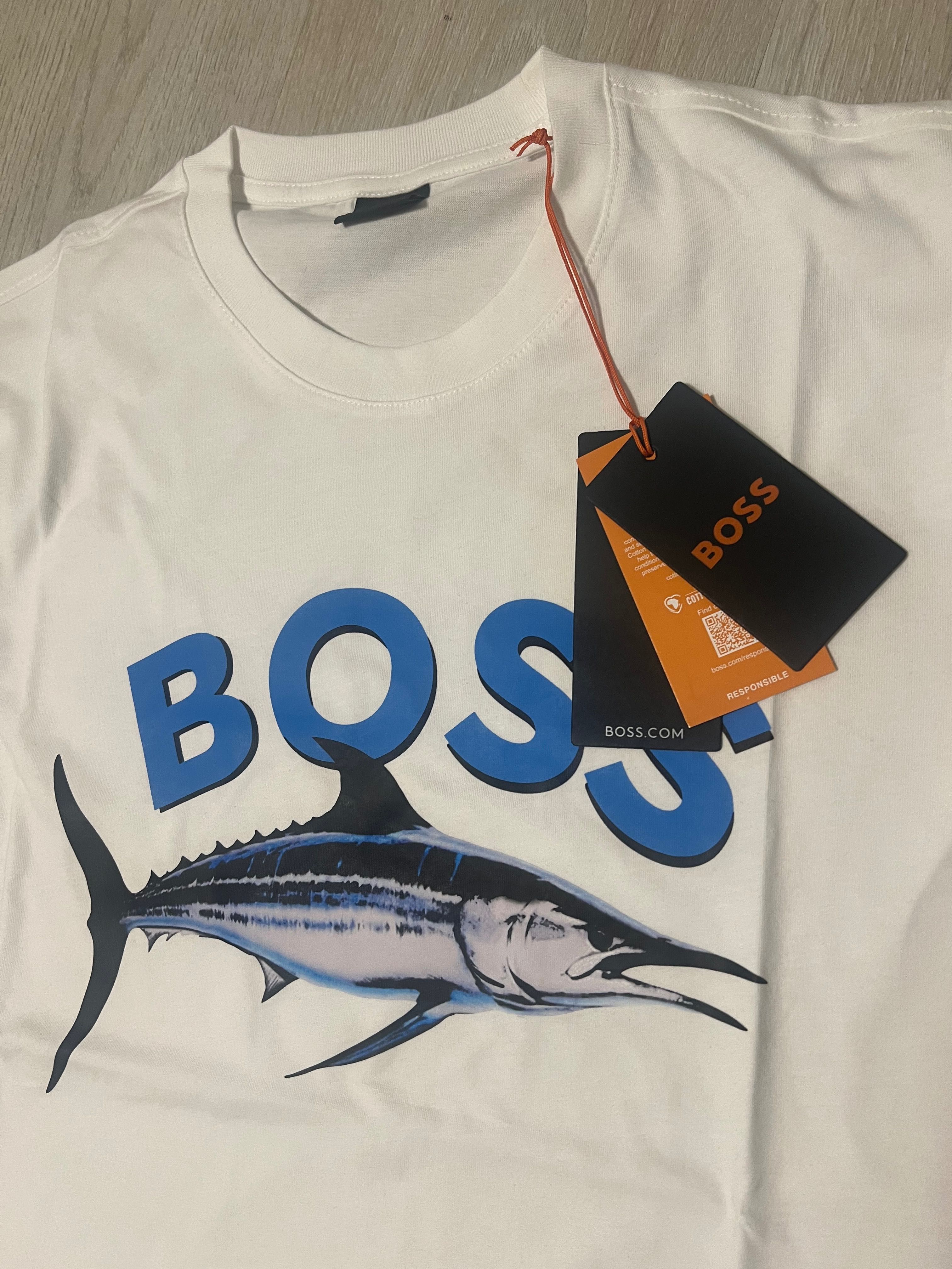 Памучна тениска Hugo Boss
