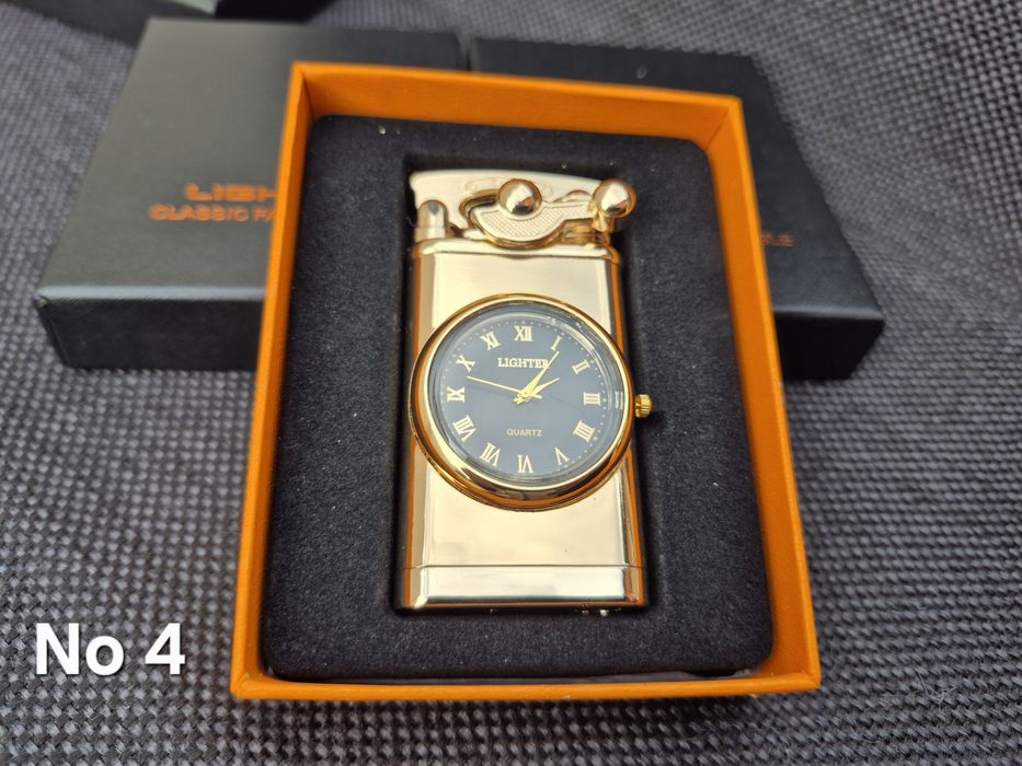 Запалка с часовник в подаръчна кутия,6 цвята