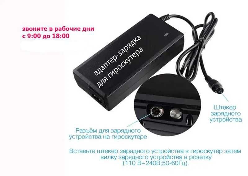 Для СИГВЕЙ Адаптер-зарядка на ГИРОСКУТЕР и новый аккумулятор-батарейка