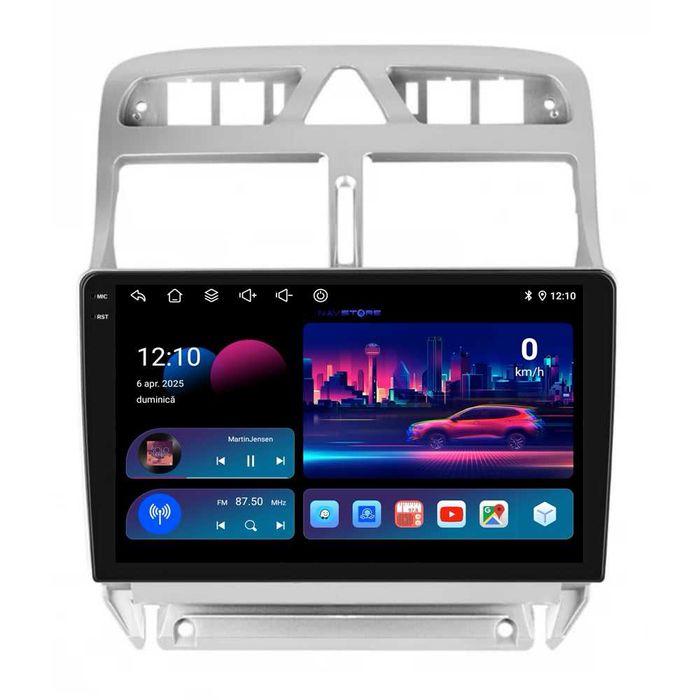 Navigatie Dedicata Android Peugeot 307 (2000-2013), Bluetooth, Carplay