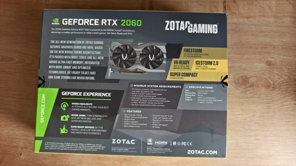 Placa video ZOTAC GAMING GeForce RTX 2060