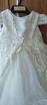 Rochita botez, eleganta, cu trena 3-6 luni