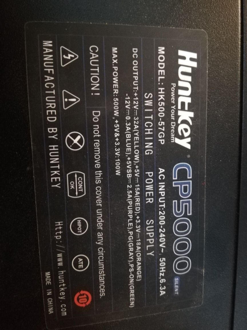 Блок питания Huntkey CP5000 HK500-57GP янги ишлатилмаган гарантияли