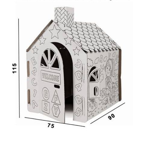 Картонена къща за оцветяване XXL