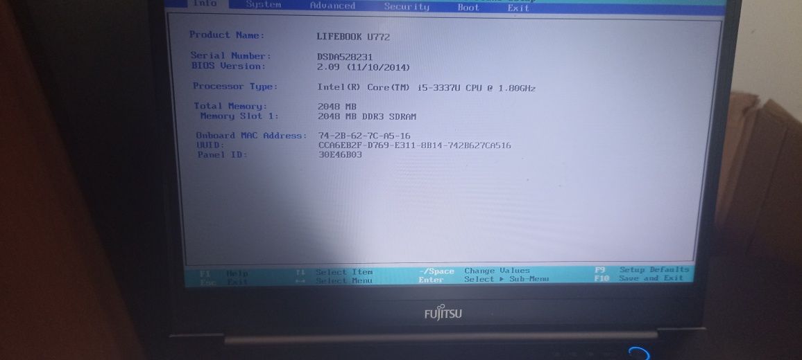 Laptop Fujitsu Siemens lifebook U772) functional -incomplet!