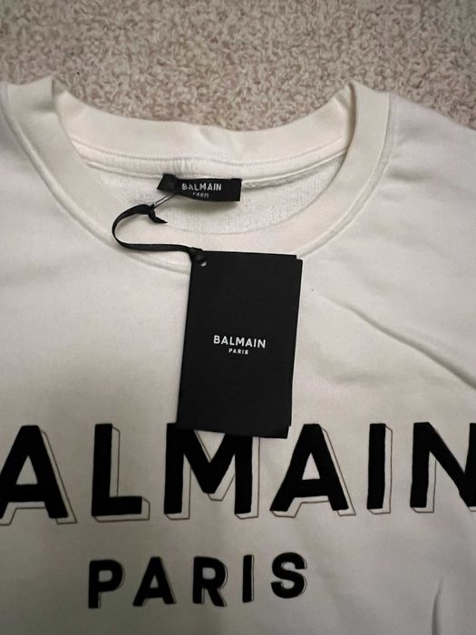 Bluza/pulover balmain alb marimea M