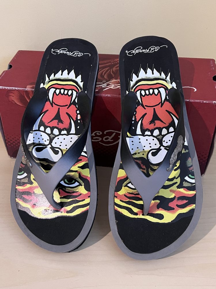 Slapi barbati Ed Hardy, originali, marimea 43
