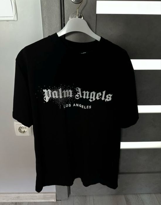 tricou palm angels negru cu pietricele svarovsky nou