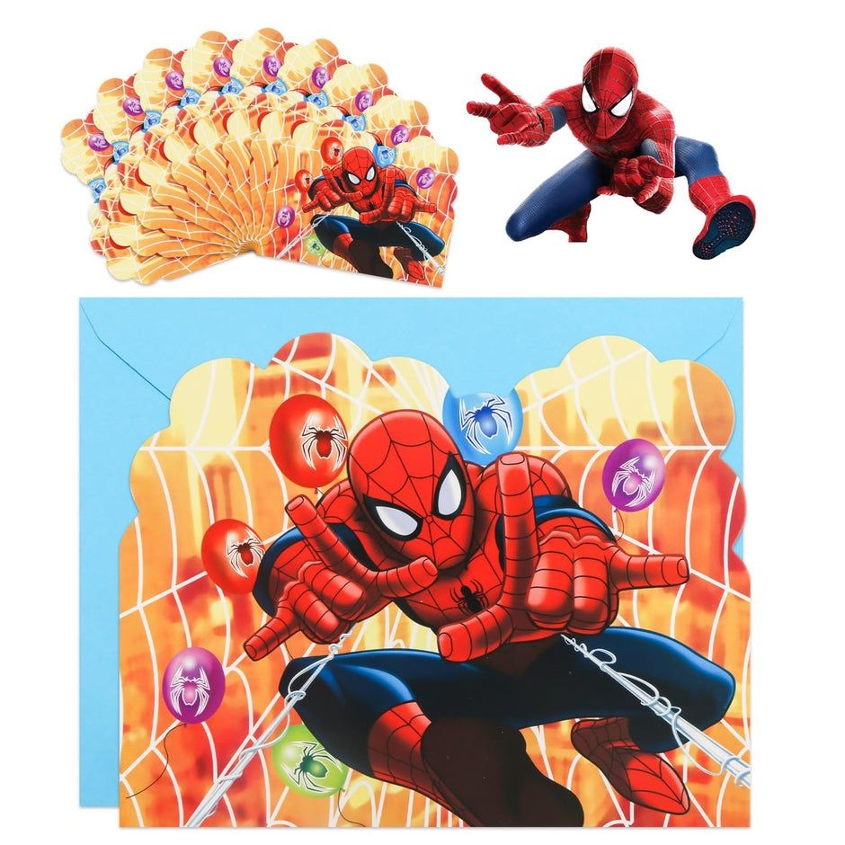 Invitați petrecere Copii Spiderman set 20 buc. Livrare Gratuită
