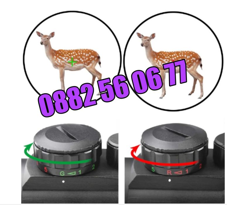 Oптически прицел бързомер Bushnell 1х40RD, червена и зелена точка