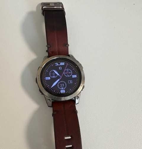Garmin Fenix 7 Titan Sapphire Solar, 47mm + 3 curele (piele + silicon)