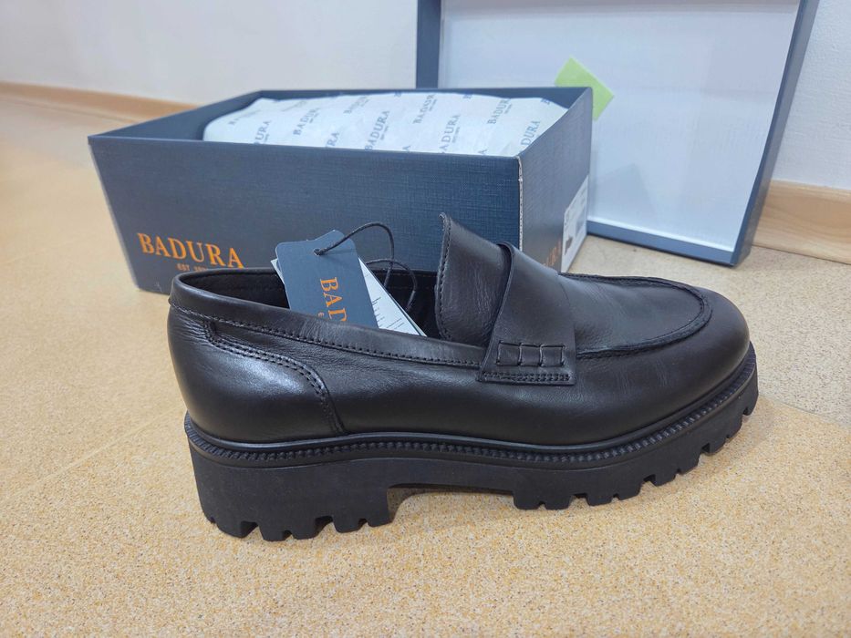 Нови Обувки Естествена Кожа Badura C-AYA-25050PBA - Лоуфъри