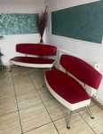 Canapea Receptie Pentru Sala De Asteptare Frizerie Coafor 139 Cm/50Cm