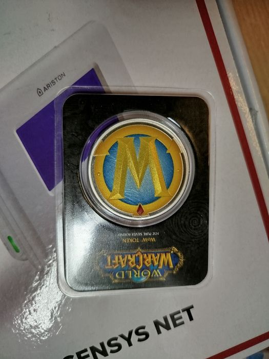 World of Warcraft сребърен токен 1 oz