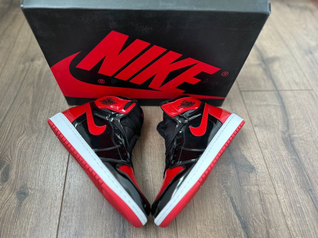 Jordan 1 high Bred Patent produs nou premium