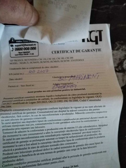 vand betoniera noua