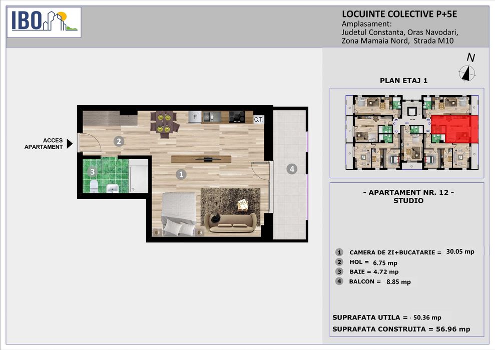 Apartament Tip Studio - Mamaia Nord / Sat - Rate pe 5 ani