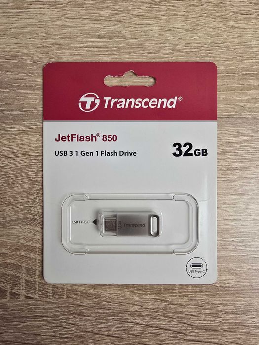 Оригинальный. Новый флэш-накопитель Transcend 32 ГБ Type-C OTG USB3.1.