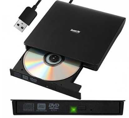 Външен DVD И CD четец на дискове с USB кабел