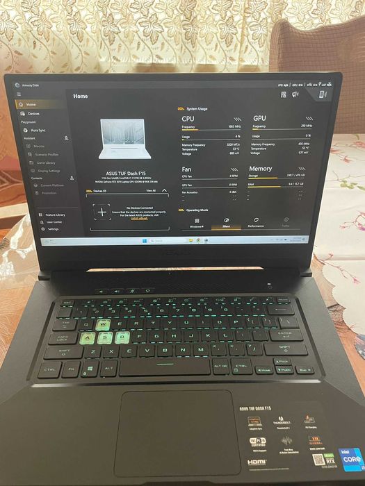ASUS TUF Dash F15 – i7 11th Gen - RTX 3070 8GB - 16GB.