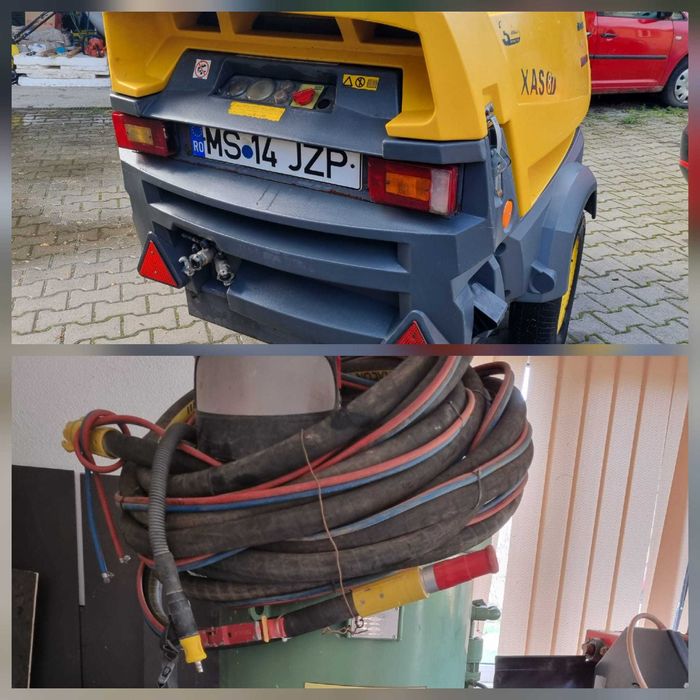 Compresor Atlas Copco XAS 87 si instalatie de sablare cu nisip