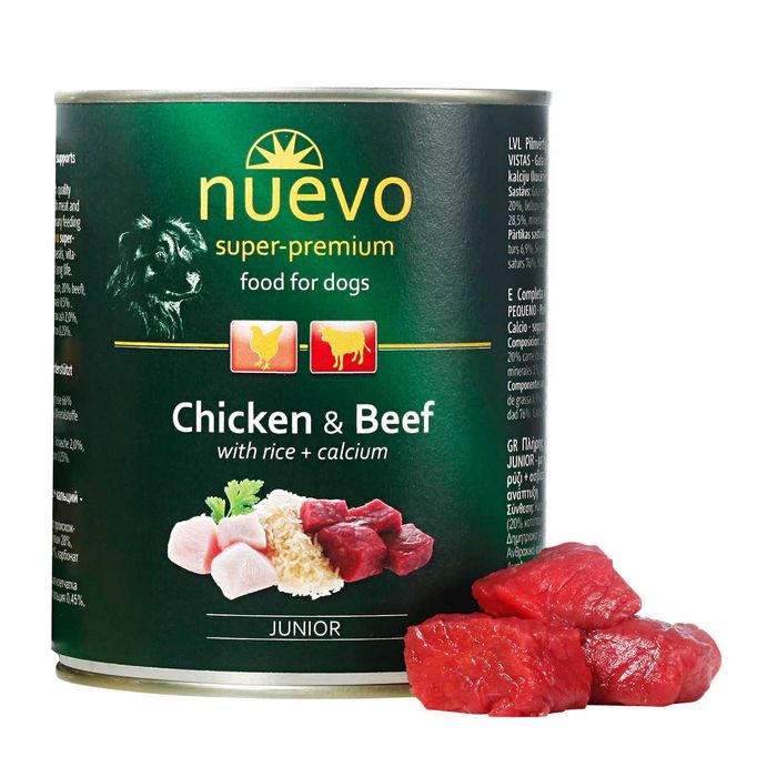 Nuevo Dog Junior – с пилешко, говеждо месо и ориз 800гр.