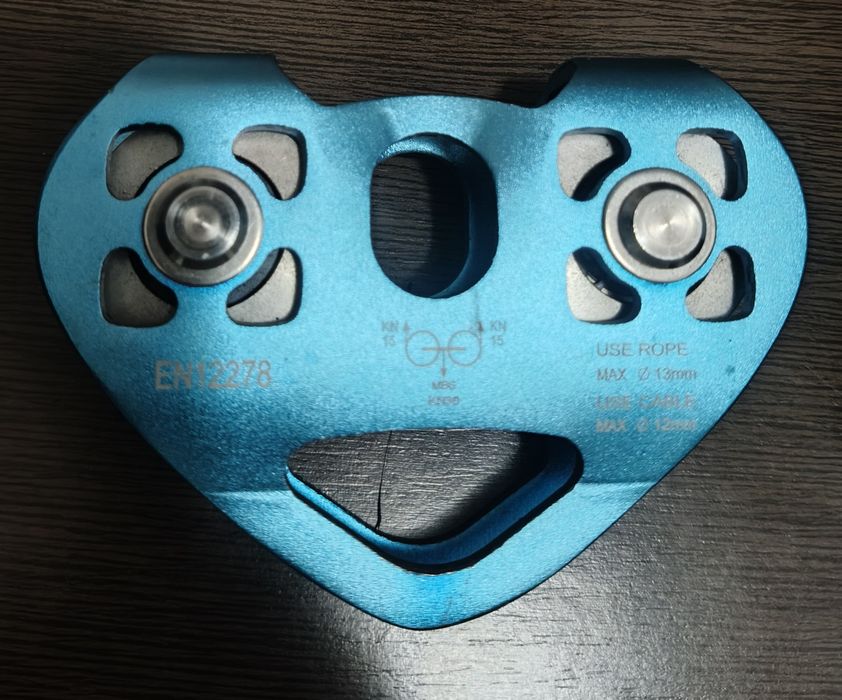 Pulley de escalada din aluminiu 7075, 287g, pentru sporturi extreme,