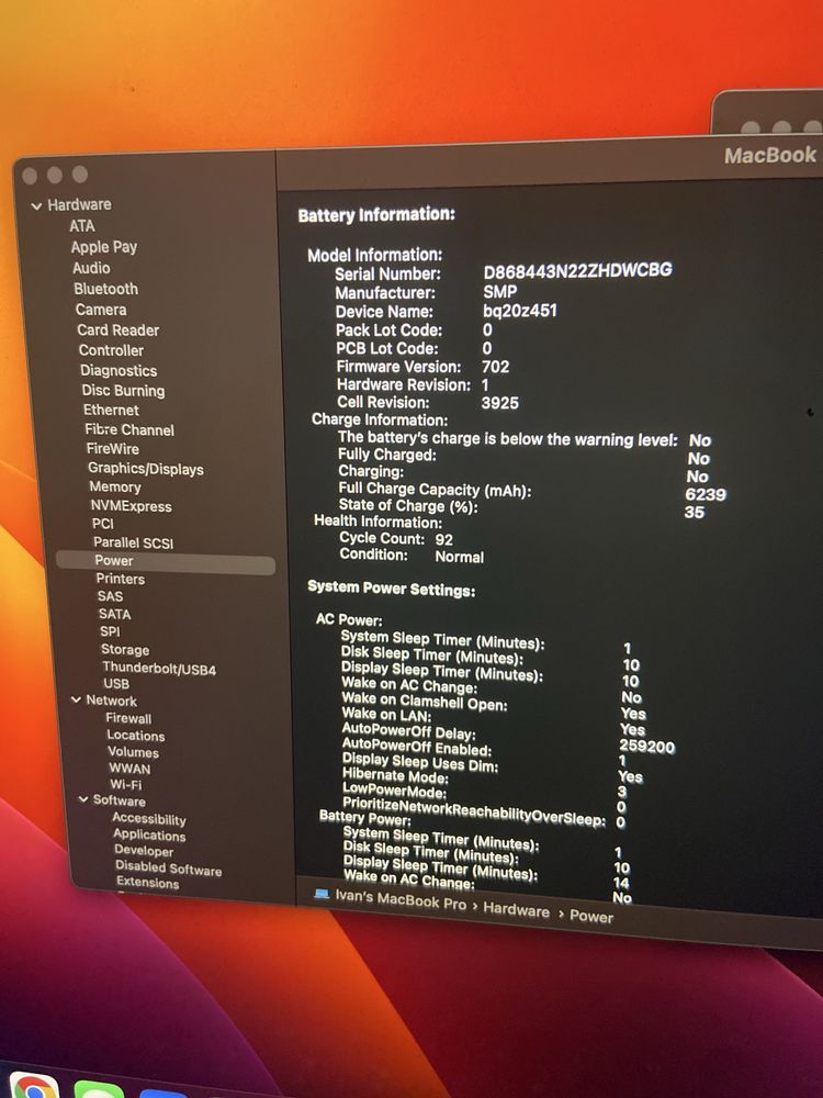 Macbook pro 15 inch 256GB