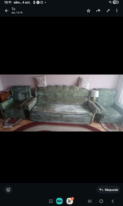Donez canapea extensibila cu două fotolii extensibile