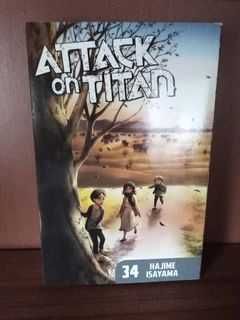 Attack on titan manga Volume 23,25,29,32,34